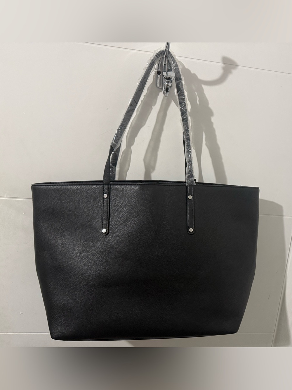 INC International Concepts Black Pebbled Tote